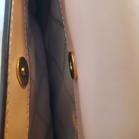 MICHAEL KORS Heather Pink White Colorblock Leather Chain New - Picture 7 of 10